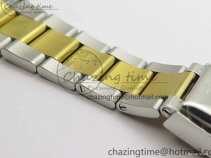 1230 FlexibleFit Daytona SS YG Ceramic Bezel JH Best Edition Gold Dial On SS YG Bracelet A 3528